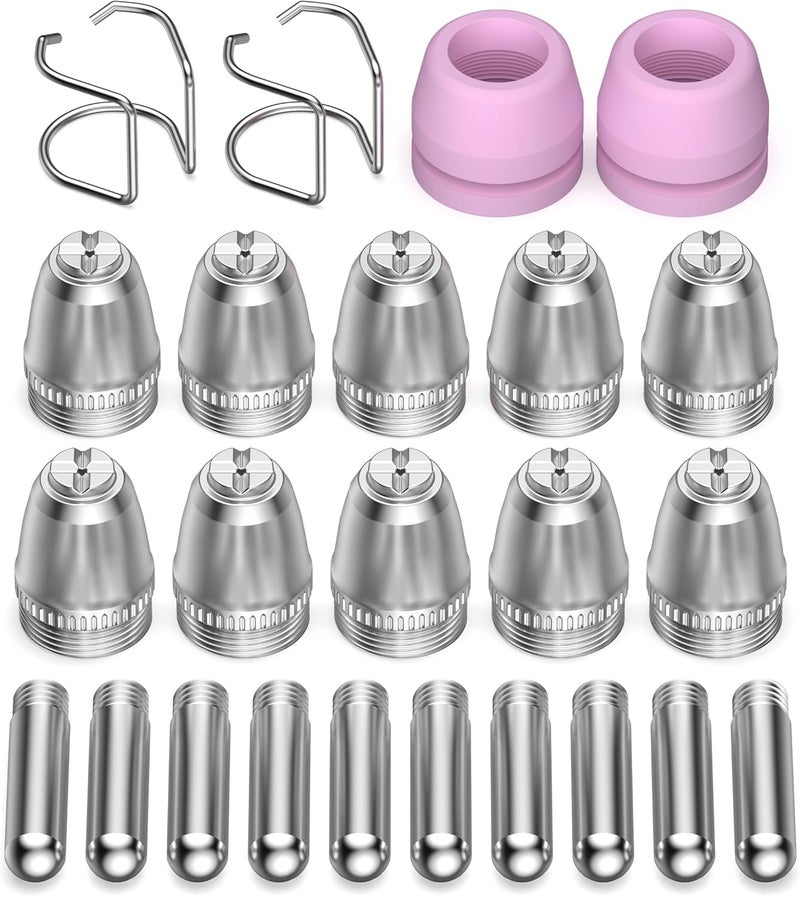 bestarc AG60P Plasma Cutter Consumables Cutting Torch Tip Nozzles Kit 24pcs For BTC500DP, BTC650DP - Image 1